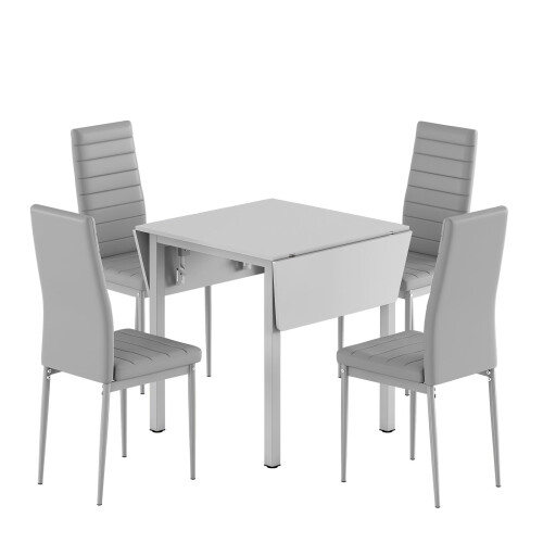 Dining Table and Chairs, PU Leather High Back 2