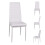 (White, A) Dining Table and Chairs, Drop Leaf Kitchen Table With PU Leather High Back Chair 7