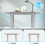 (White, B) Dining Table and Chairs, Drop Leaf Kitchen Table With PU Leather High Back Chair 7