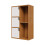 Living And Home Wooden Bookcase Storage Cabinet with Doors and Open Shelf 3