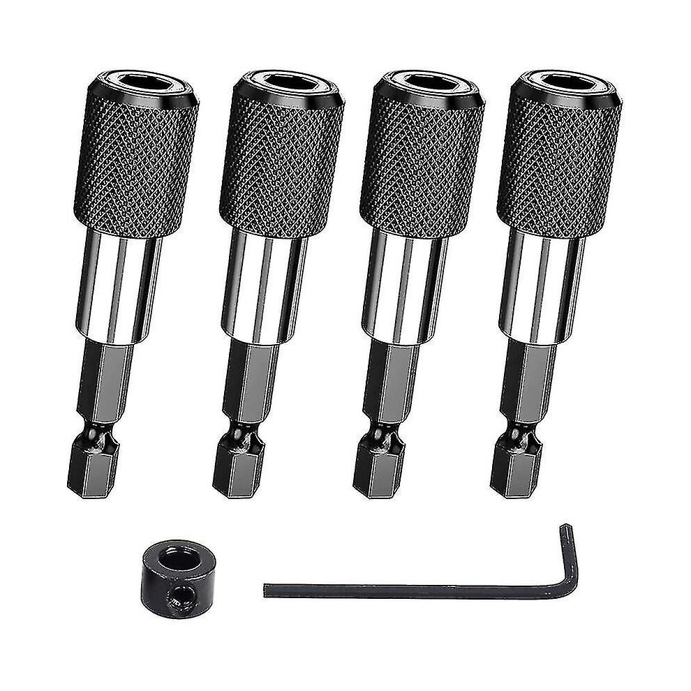 4 Pieces Magnetic Bit Holder, 1/4" 60Mm Impact Driver Bit Holder, Hex Shank Magnetic Screwdriver Bit Holder, Magnetic Screwdriver Extension, Hex Shank 3247719447925