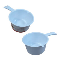 2 Small White Microwave Saucepan Easy Pour Spout Soup Milk Veg 500ml
