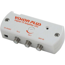 Vision Plus VP2 Digital TV Signal Amplifier for Caravans and Motorhomes - White