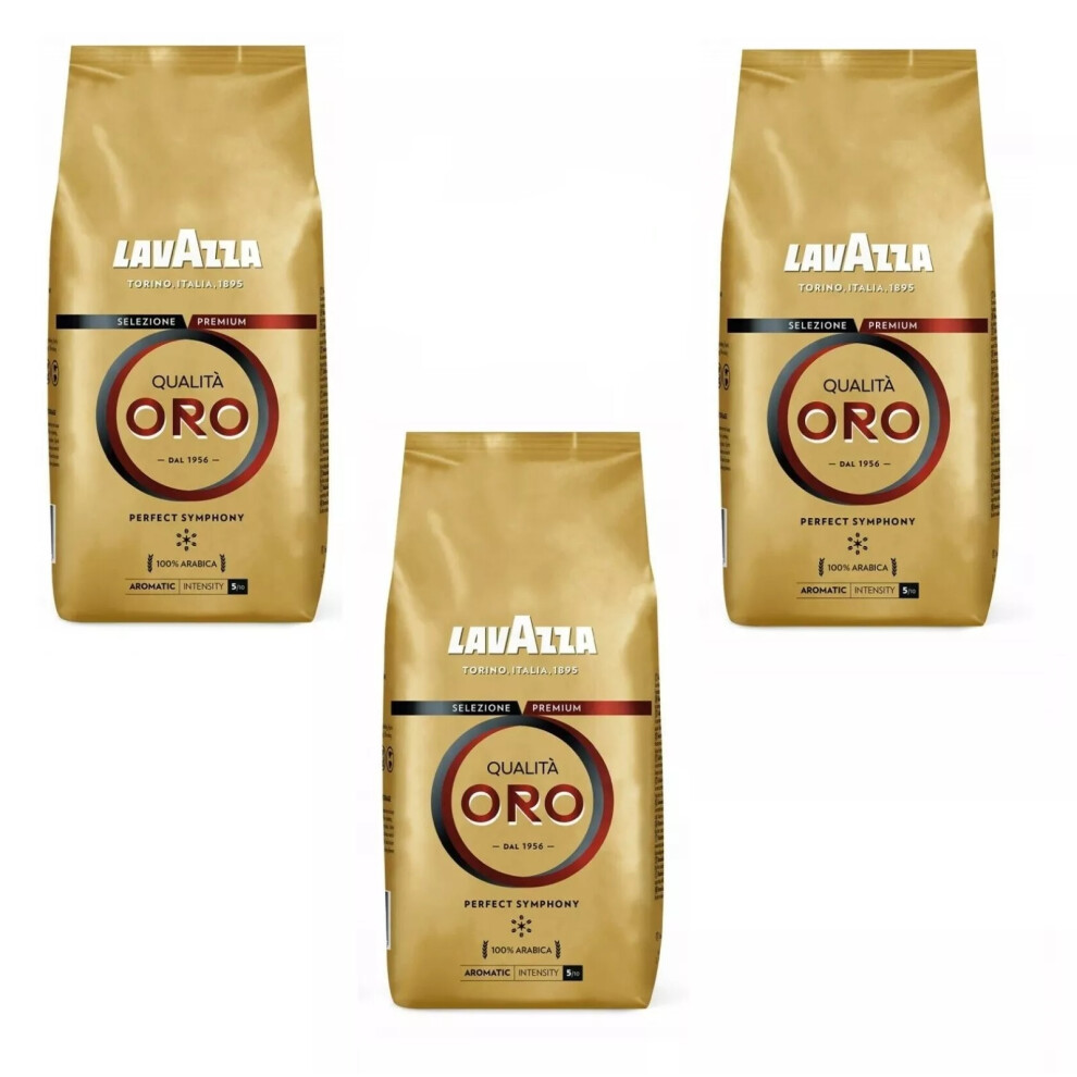 Lavazza 3 X 1Kg Qualita Oro Coffee Beans Free Uk Delivery