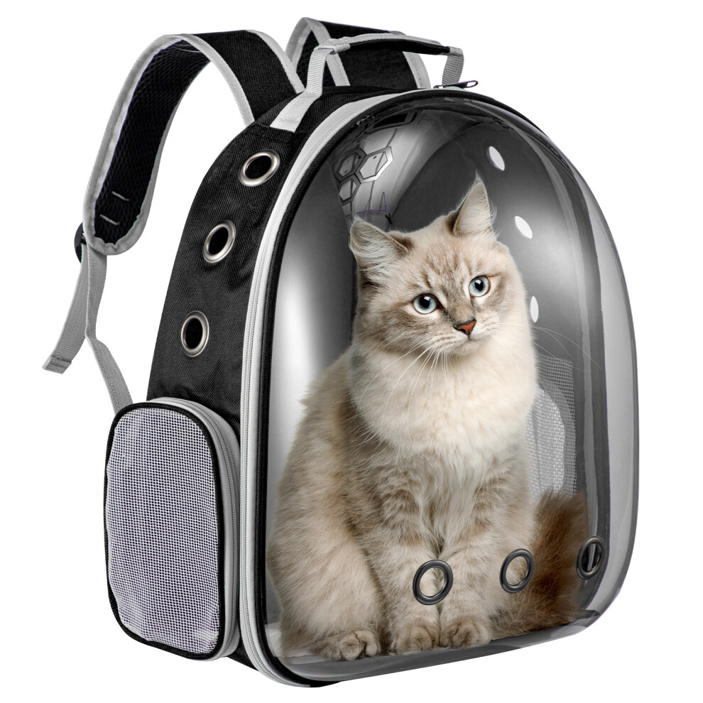 (black) Pet Portable Carrier Backpack Space Capsule Travel