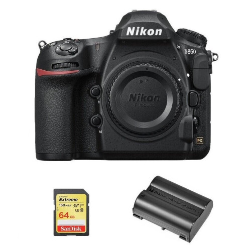 NIKON D850 Gehäuse + SanDisk Extreme 64G SD-Karte + EN-EL15A Akku