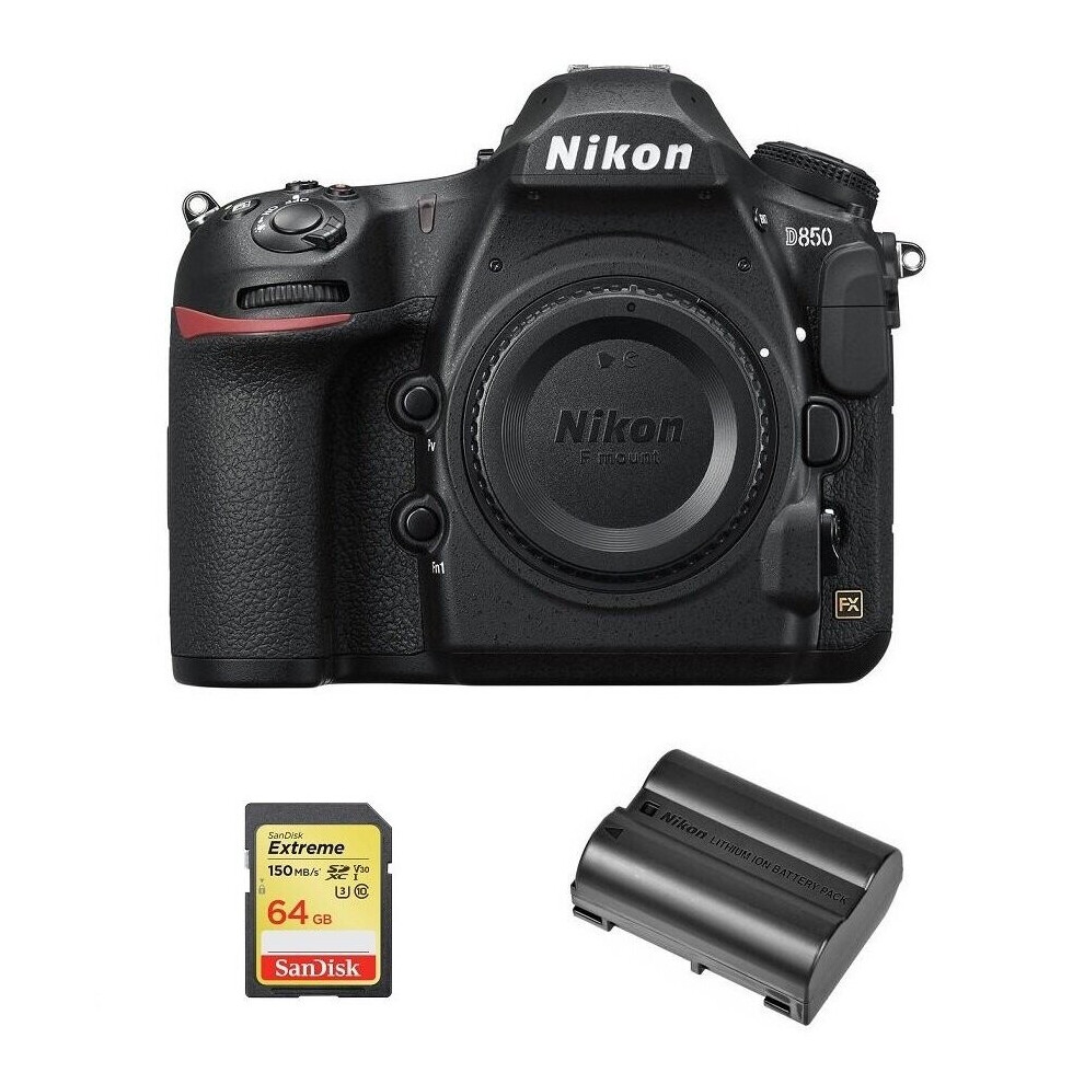 NIKON D850 Body + SanDisk Extreme 64G SD card + EN-EL15A Battery