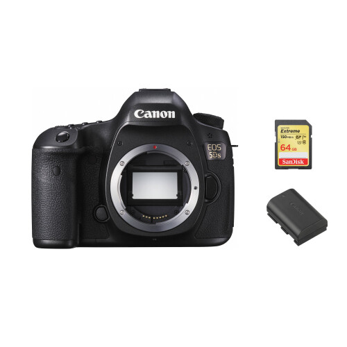 Canon Corpo CANON EOS 5DS + scheda SD da 64 GB + batteria LP-E6N