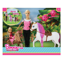 Horse Family Doll Gift Set with 2 Dolls, 2 Horses & Accessories