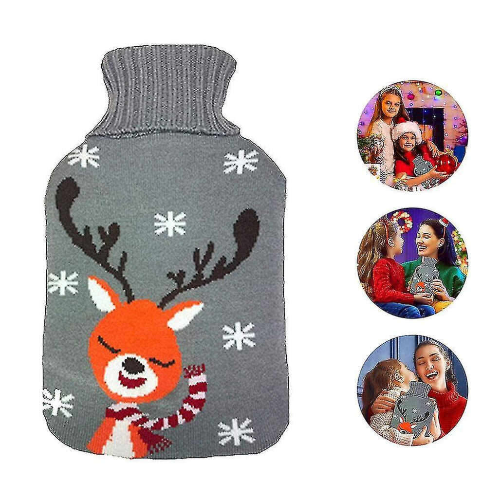 Hot Water Bottle, Hot Water Bottle with Cover with Knit Cover, Turtleneck, Heat