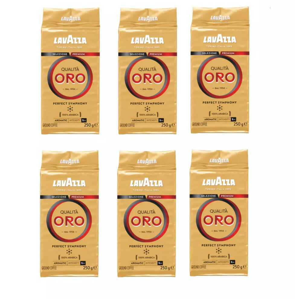 Lavazza Qualita Oro Ground Coffee 250g (Pack Of 6)