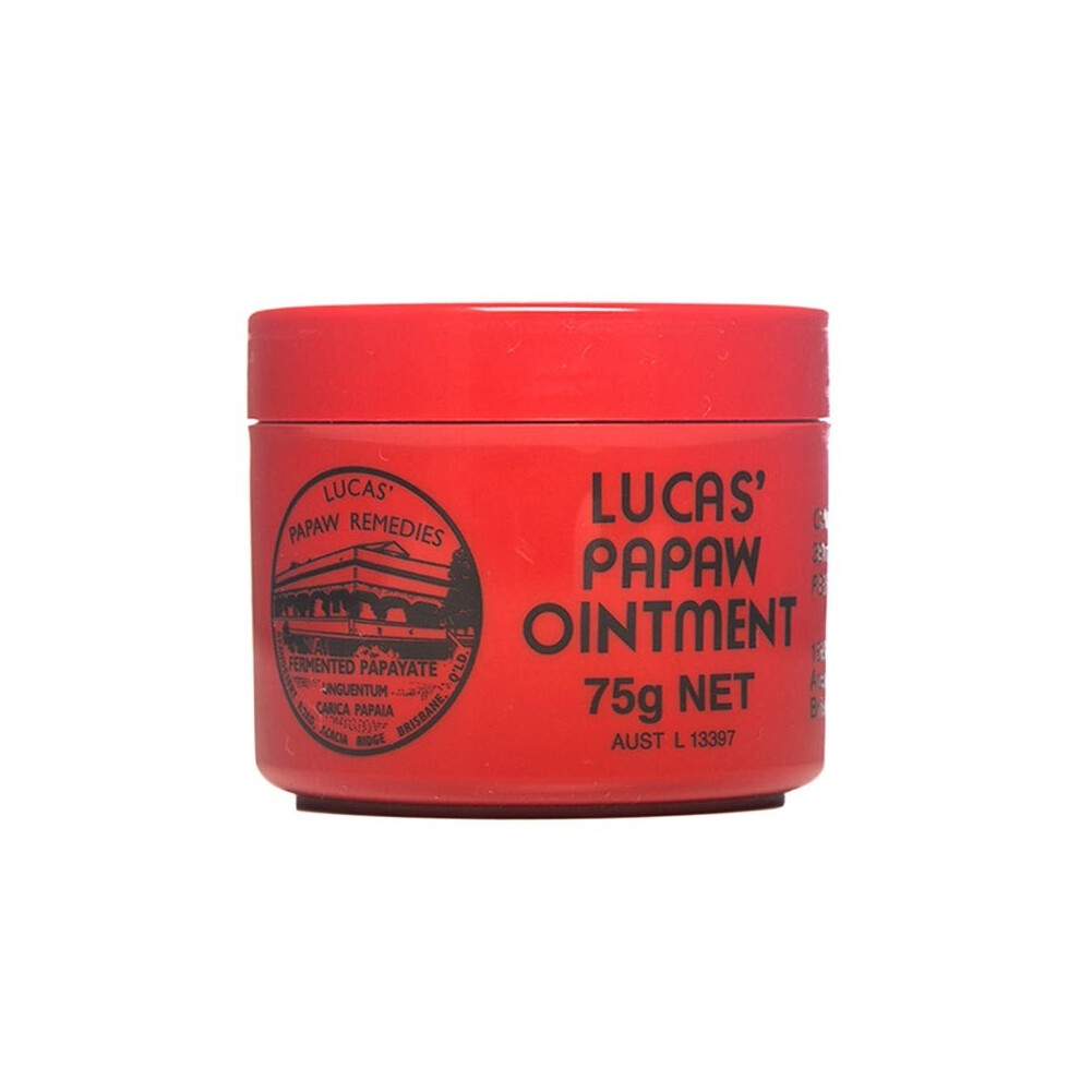 Lucas Papaw Lip Moisturizing Ointment|Nourishing & Soothing Relief for Dry, Chapped Lips | Natural Formula with Pawpaw Extract 75g