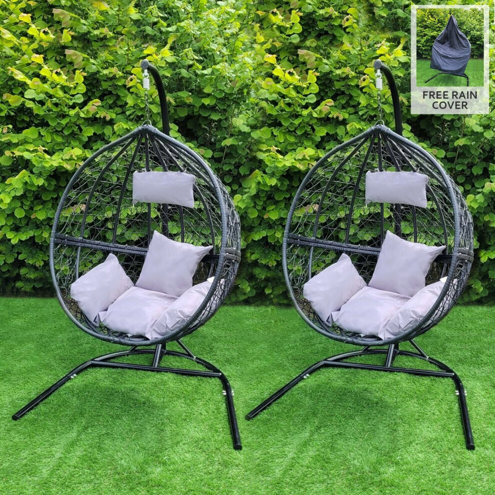 Chaise en rotin pour balançoire suspendue Banc de jardin, patio, extérieur, intérieur, avec coussins