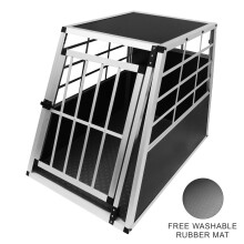 Gaiola de transporte para animais de estimaÃ§Ão Gaiola de transporte para automÃ³vel Caixa de viagem grande de alumÃnio simples 1 porta
