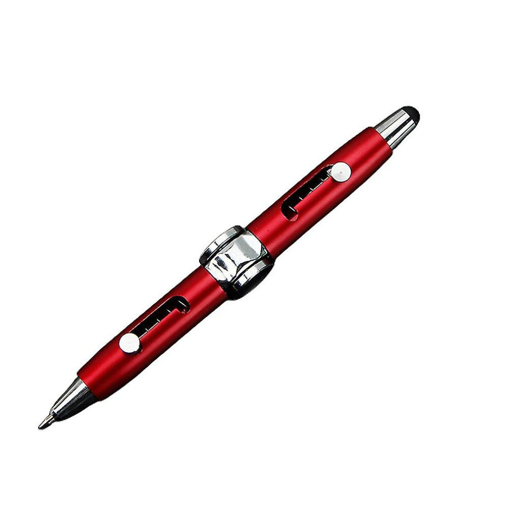 (Red) Multifunctional Gyro Capacitive Pen Fidget Spinner Toy Stress Relief Ballpoint Pen-image-OPC-PFXKNRT-NEW