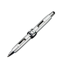 (Silver) Multifunctional Gyro Capacitive Pen Fidget Spinner Toy Stress Relief Ballpoint Pen