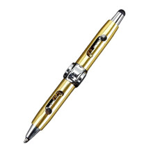 (Gold) Multifunctional Gyro Capacitive Pen Fidget Spinner Toy Stress Relief Ballpoint Pen