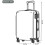 (Black) 3pcs Suitcase ABS hard shell 4-wheeled trolley lightweight luggage 6