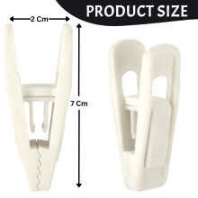 (12, Cream) Panzy Home Velvet Hangers Clips, Black Pants Hangers Clips for Velvet Flocked Hangers Trousers & Skirts, Removable Clothes Clips