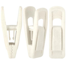 (36, Cream) Panzy Home Velvet Hangers Clips, Black Pants Hangers Clips for Velvet Flocked Hangers Trousers & Skirts, Removable Clothes Clips
