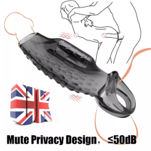 Men Penis Sleeve Vibrating Penis Ring for Enhanced Stimulation Sex Toy