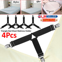 4Pcs Triangle Bed Sheet Mattress Holder Clips Fastener Grippers Straps