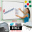 Tableau blanc magnétique effaçable à sec Stylo effaceur bureau école 350X500 1