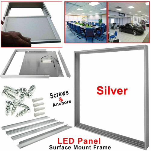 Anbaurahmen Kit 600x600mm LED Panel Licht Decke (Silber)