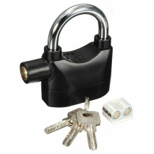 Alarme de sensor de movimento Cadeado de galpÃo de garagem com alarme Fechadura sem fios