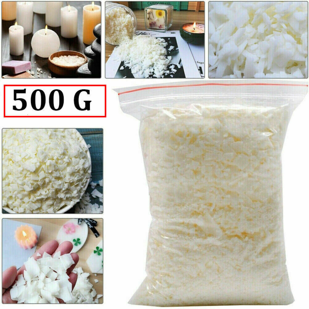 500 G De Cire De Soja 100% Pure – Flocons Naturels Pour Bougies à Combustion Propre-image