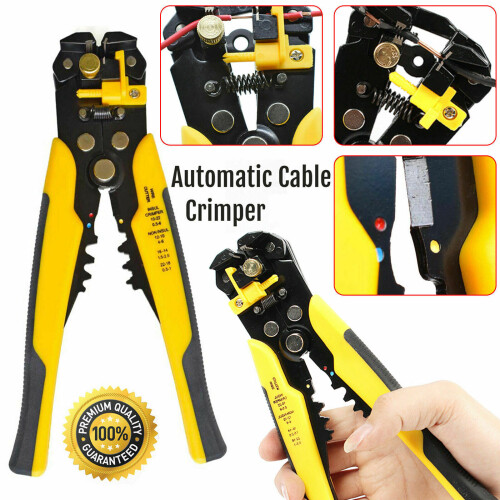 Self Adjustable Automatic Cable Wire Crimper Cutter Stripper Tool