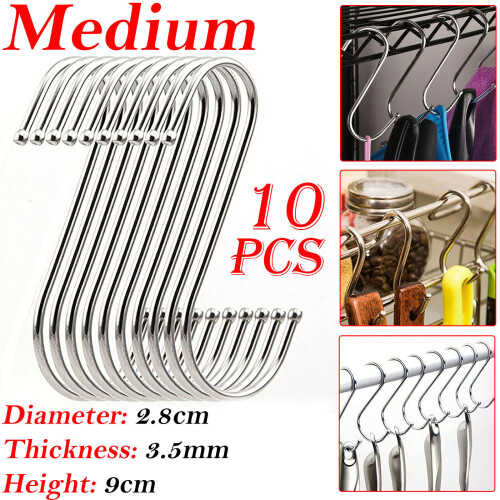 Quality Stainless Steel S Hooks Kitchen Meat Clothes Hanger Hanging