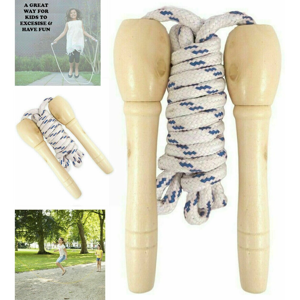 Corde à Sauter En Bois Pour Enfants Jeu De Saut D'obstacles Fitness Gym-image