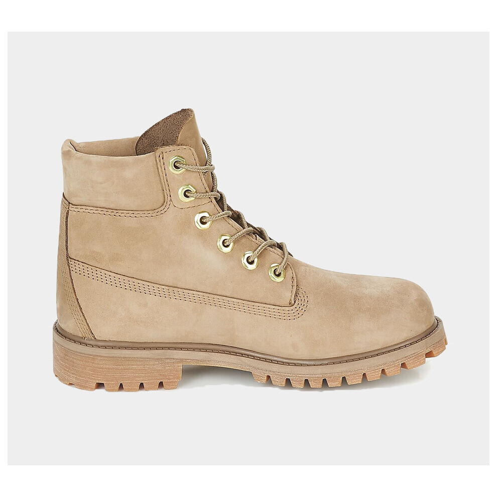 Timberland 6" Premium Juniors Waterproof Boots Beige A1vdt Uk 4.5