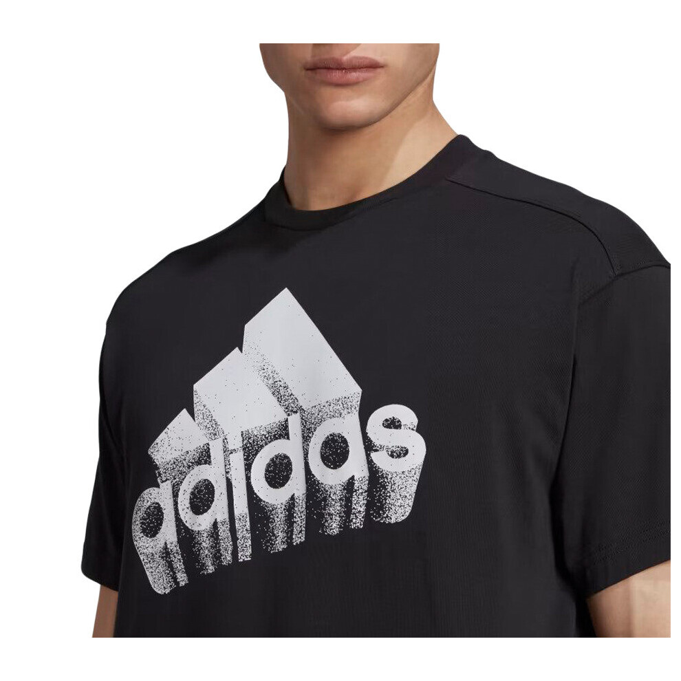 Adidas Gender Neutral HK0376 T-shirt Black/White UK-S
