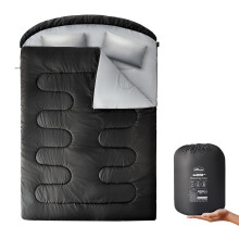 (Black Double) Silentnight Camping adult Sleeping Bag, 3 Seasons