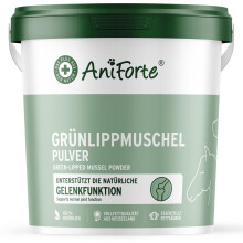 AniForte Green-lipped mussel powder for dogs and horses, 1 kg, natural green-lipped mussel powder in full fat quality, omega 3 & 6 fatty acids,