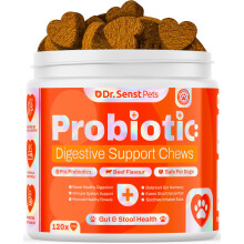 Dr Senst Probiotics For Dogs 120x Chews Support Gut Health, Occasional Diarrhea, Anal Glands, Scooting, Digestive Health Dog Probiotic Supplements |