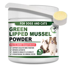 Green Lipped Mussel for Dogs and Cats | Cat and Dog Joint Supplements to Reduce Stiffness and Improve Mobility with Turmeric Glucosamine Chondroitin