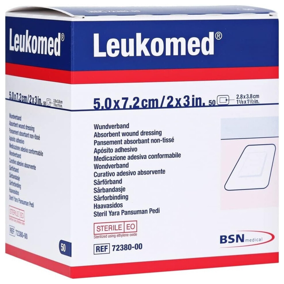 Leukomed Dressing 7.2Cm X 5Cm Box Of 50 - Ref: 72380-00
