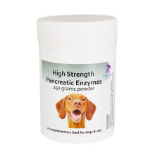 High Strength Pancreatic Enzyme Powder for Dogs & Cats by Chemeyes - Digestive Enzyme Supplement with Amylase, Protease & Lipase - Pancreatin Supports