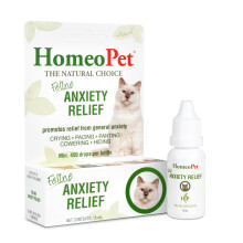HomeoPet FELINE ANXIETY RELIEF - 100% Natural Pet Medicine. General anxiety as a result of vet/grooming visits, new pets, cattery/boarding stays. For