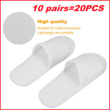 10 Pairs Spa Hotel Guest Slippers Toe Towelling Disposableterry Styles