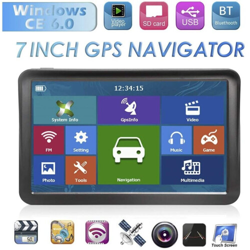 7 inch Sat Nav bluetooth Europe Maps and Lifetime Map Updates