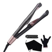 Hair Curler & Straightener 2 in 1, Spiral Wave Curling Iron, Professional Hair Straighteners