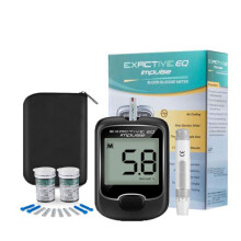 (Host mg/dL+50X test paper+50X needles) EXACTIVE EQ IMPULSE Blood Glucose Monitor Kit + Test Strips + Lancets