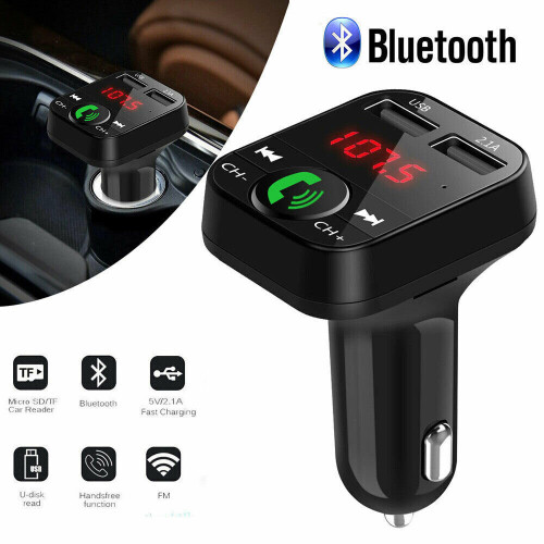 Car Transmitter Handsfree Wireless Bluetooth MP3 Player FM USB Charger 5V RC