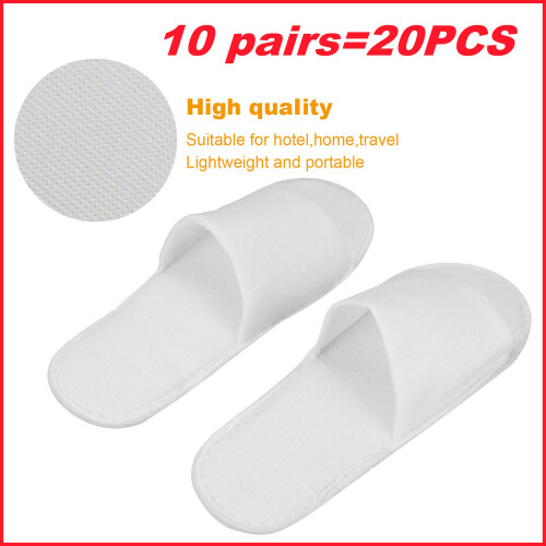 10 Pairs Spa Hotel Guest Slippers Toe Towelling Disposableterry Styles