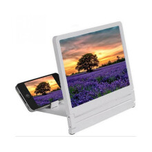 3D Mobile Phone Holder Magnifier Screen Amplifier Protect Eye HD Video Magnifier-White