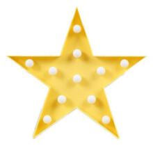 (Yellow) Kids 3D Star LED Night Light Bedroom Wall Hanging Desktop Lamp Decor Home Gifts